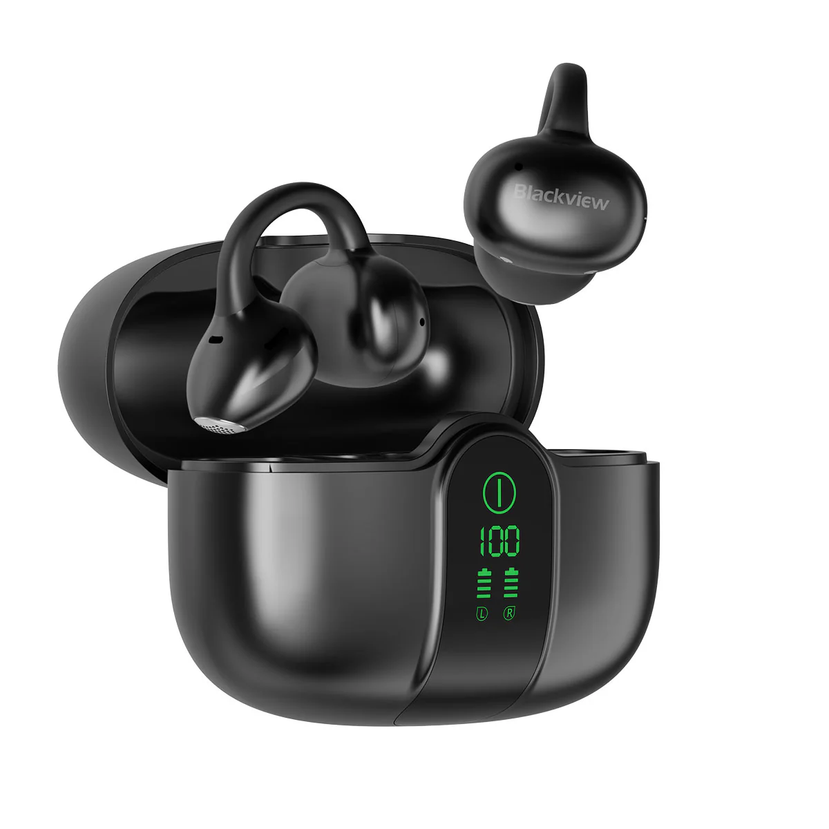 Blackview AirBuds 15 - Écouteurs OWS à clipser avec écran LED étanche IPX5 et Bluetooth 6.0 - Image 3