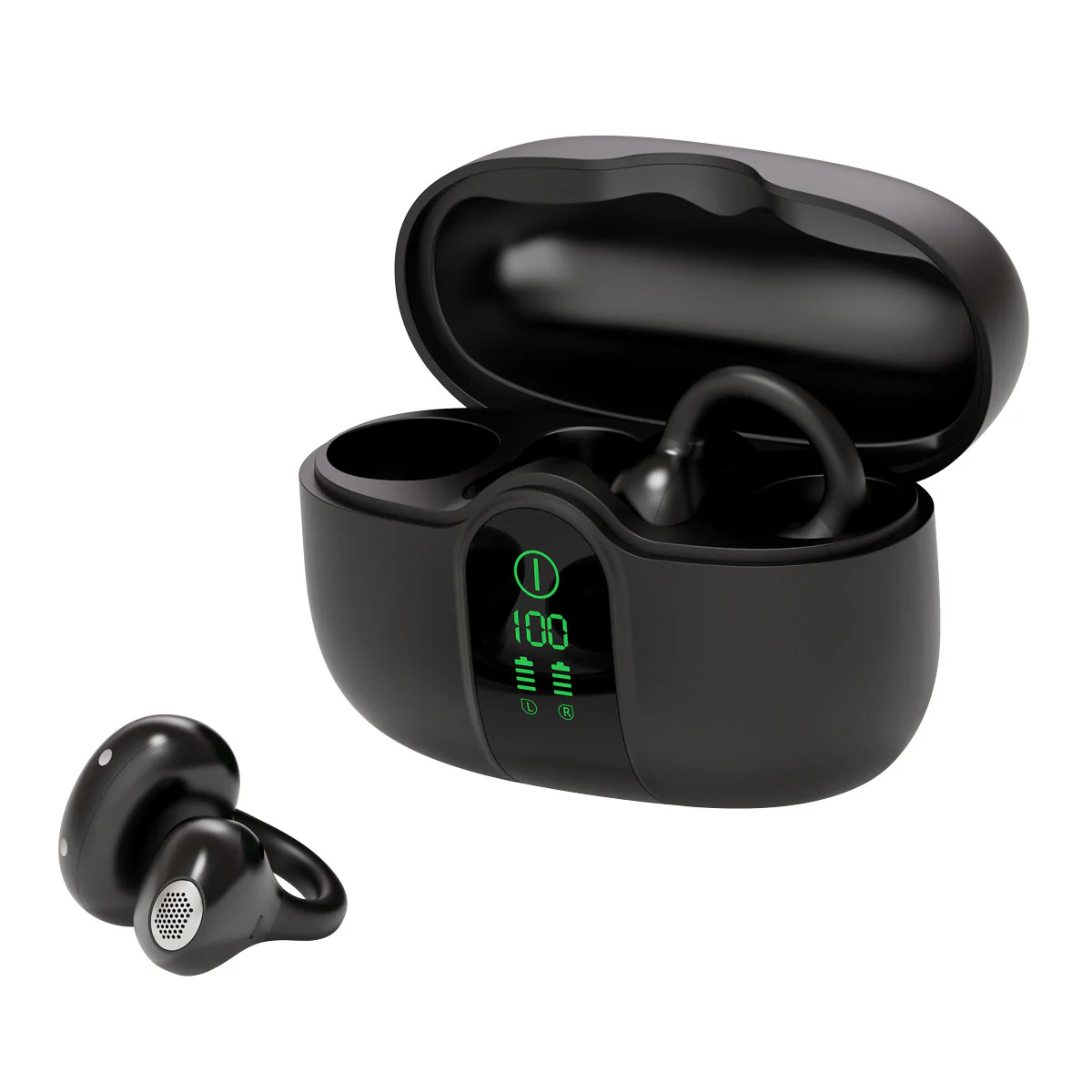 Blackview AirBuds 15 - Écouteurs OWS à clipser avec écran LED étanche IPX5 et Bluetooth 6.0 - Image 5