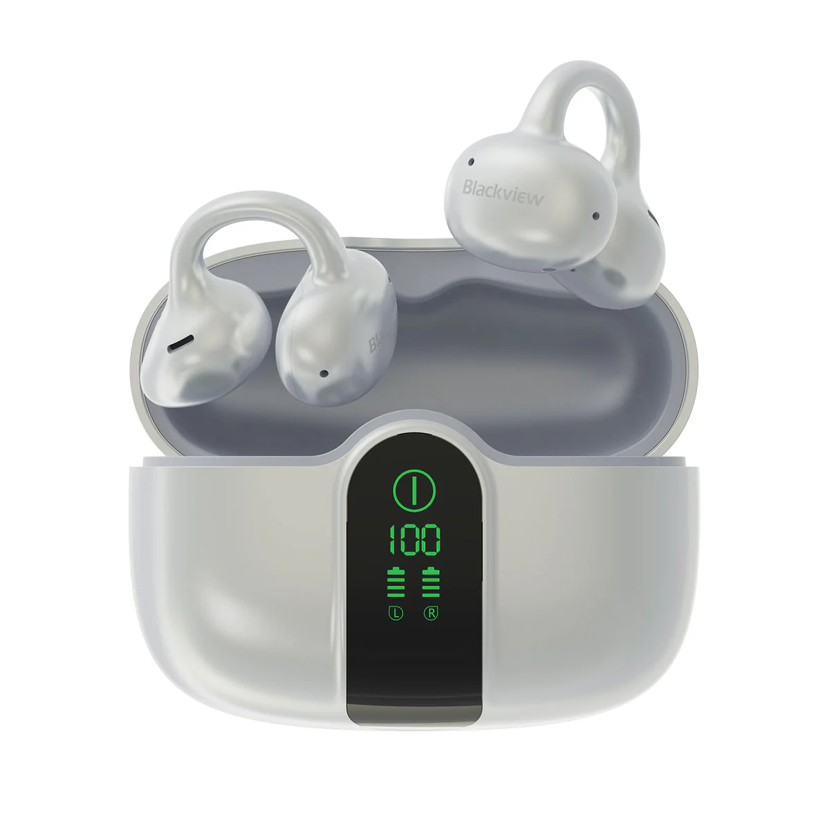 Blackview AirBuds 15 - Écouteurs OWS à clipser avec écran LED étanche IPX5 et Bluetooth 6.0 - Image 8