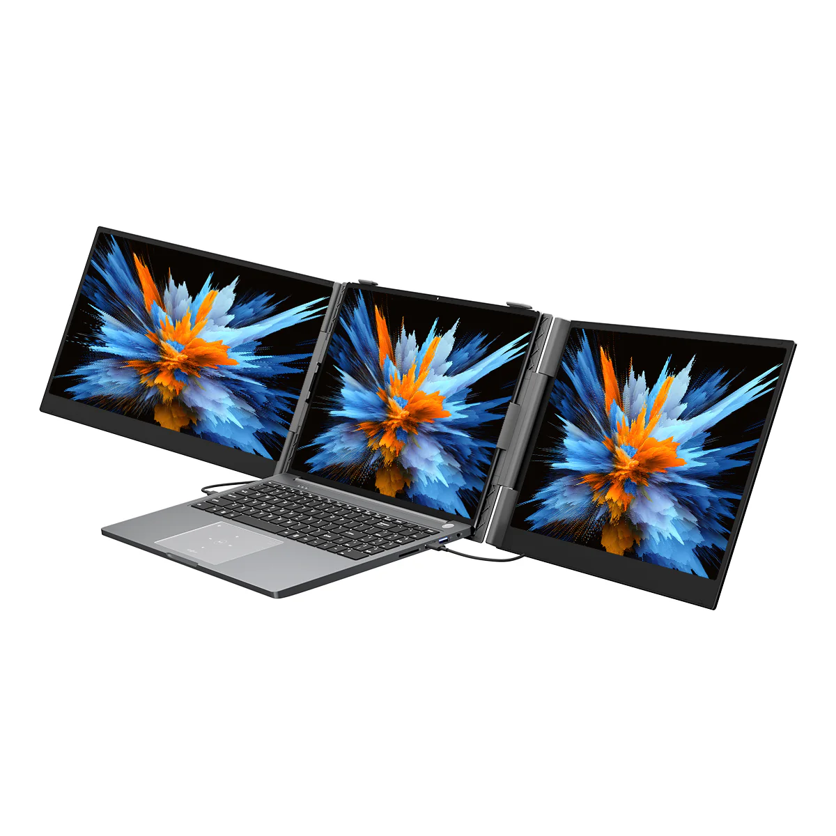 Blackview DCM6 – Double Moniteur Portable 14" pour Ordinateur Portable – Extension d’Écran avec Haut-Parleurs Intégrés