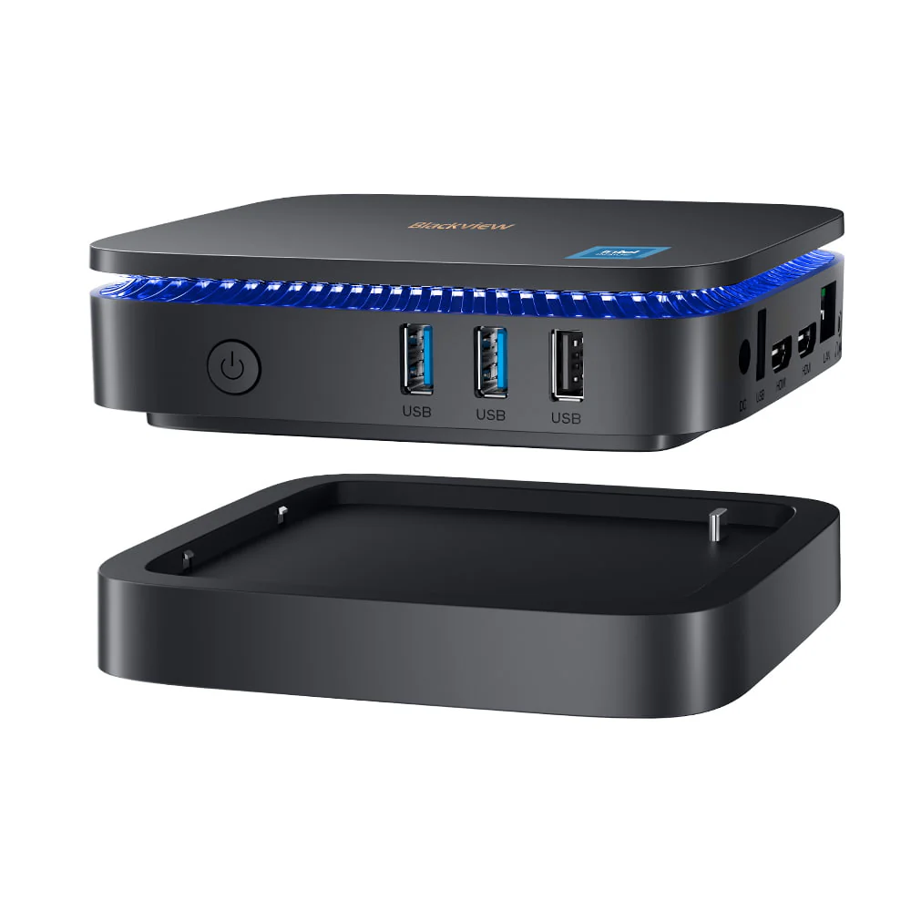 Blackview MP60 - Mini PC 0.852L, Intel® Processor N-series,512G/1TB SSD, Windows 11 Pro, Affichage UHD 4K à double écran, 2 ports HDMI - Image 6