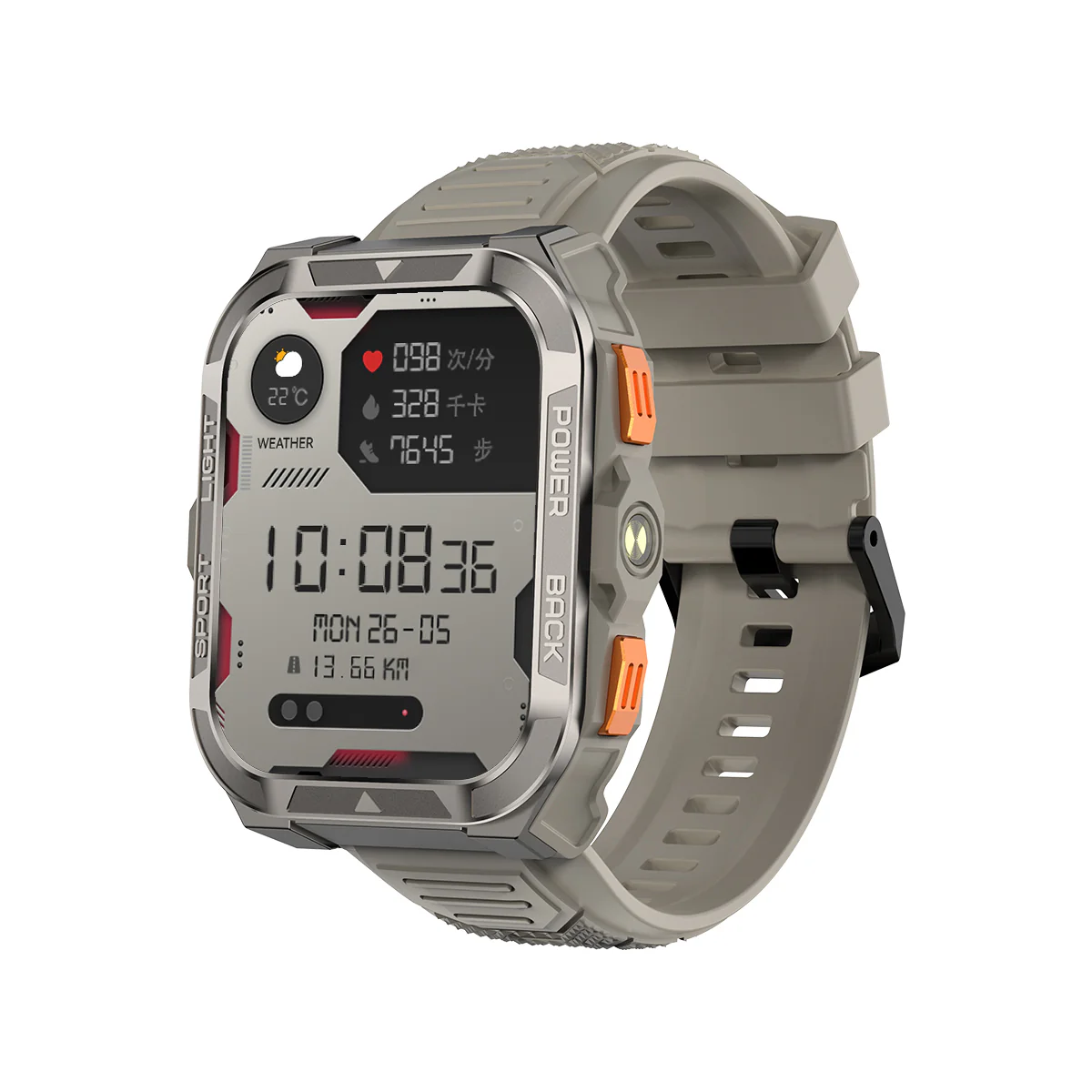Blackview W80 Pro – Montre Connectée GPS Outdoor – Écran 1,91" – Batterie 900 mAh – Lampe Torche LED Intégrée - Image 3